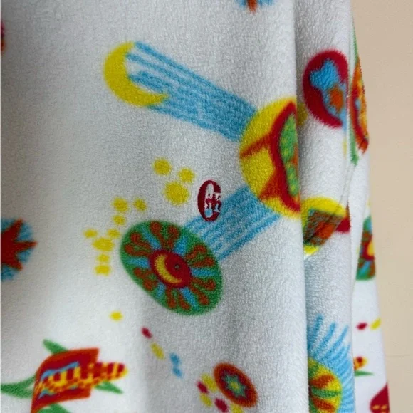 Conte Of Florence Vintage Fleece Italy retro kitschy space print men’s size L - Picture 7 of 11